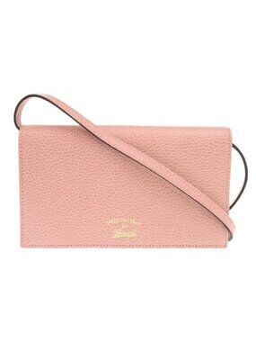 Gucci Swing Leather Pink Shoulder Wallet